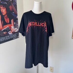 Urban Outfitters Black and Red Metallica Double-Sided Band Graphic T Shirt